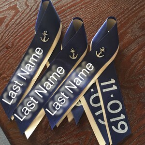 Navy PIR Ribbon - Medium - Boot camp Graduation Ribbon - Navy Bootcamp - Navy PIR - Graduation Gift - Pass in Review