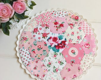 a most lovely large hexie patchwork doily no.2