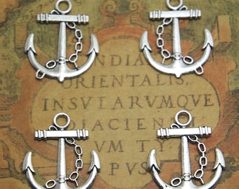20pcs Anchor charms silver tone Anchor Charm Pendants 20x25mm ASD1306