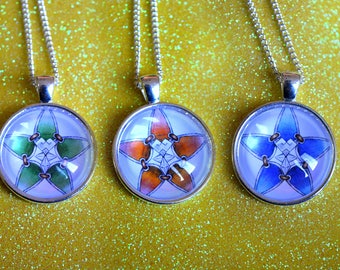 Wayfinders - Aqua Terra and Ventus Wayfinder Trio - Kingdom Hearts Birth By Sleep Necklace