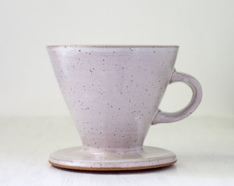 Pour Over Coffee Dripper, Coffee Maker, Pottery Coffee Cone, Hostess Gift, Gift for Mom, Coffee Lover Present, Hario V60 Style Pour-Over