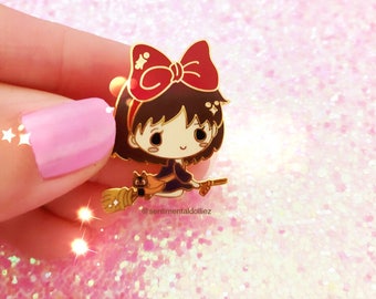 kikis delivery service, ghibli girls, kawaii enamel pins, studio ghibli pins, pins collections, kawaii hard enamel pins, kikis, jiji, ready