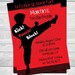 Karate Printable Birthday Party Invitation