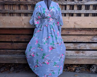 MOO-MOO DRESS W/PINK/BLUE/GOLD main image 1