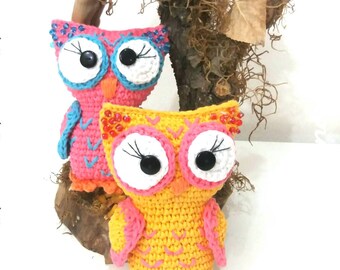 COLORFUL OWLS 2, Amigurumi Pattern in PDF