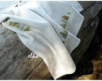 Linen tablecloth with hand embroidery / Скатерть льняная с ручной вышивкой