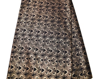 Metallic Gold Ankara fabric per yard/ Black African fabric/ Ankara fabric/ African Wax Print/ Fabric/ Fabric Store OM4B