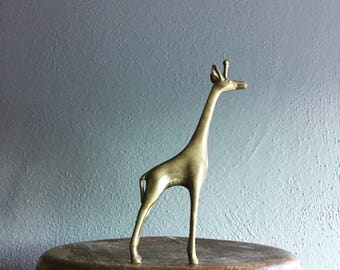 Vintage brass giraffe