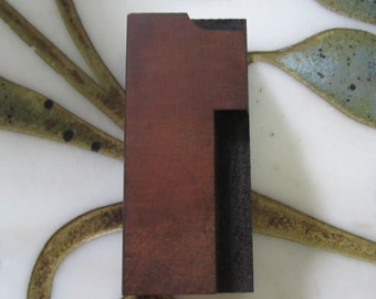 Number One 1 Antique Letterpress Wood Type Printers Block