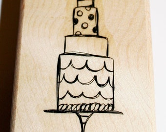 Birthday/Wedding Cake Rubber Stamp from Stampin Up
