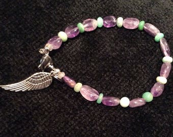 Amethyst & Chrysoprase Bracelet