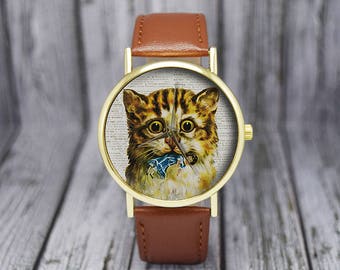 Kitten with Doll Watch | Cat Watch | Womens Watch | Ladies Watch | Gift for Her | Birthday | Wedding | Gift Ideas | Fashion Accessories