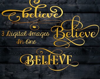 Believe Duo, Christmas Svg,Dxf,Png,Jpeg