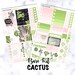 Cactus | BARE Kit | Perfect for Erin Condren Life Planners (60+ Planner Stickers) | Weekly Kit