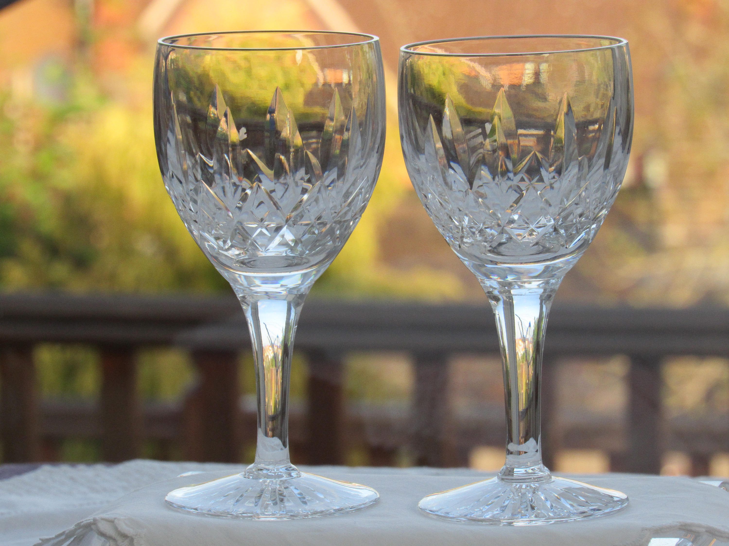 Edinburgh Crystal Wine Glasses Vintage Wine Glasses Pair Of