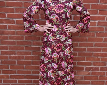 vintage 1970's kaftan dress