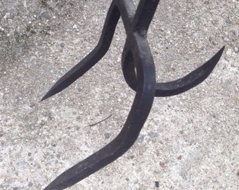 Vintage Wrought Iron Fireplace Hearth Tool