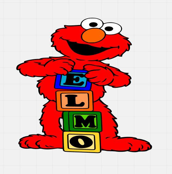 Download Elmo With Blocks Svg File Svg Cutting File Sesame Street