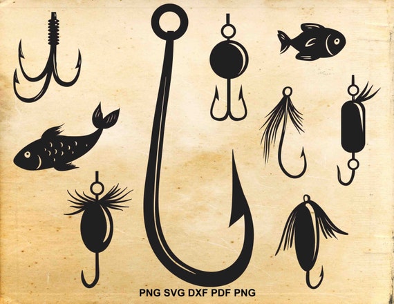 Fishing svg lure Fishing lure clipart Fishing hook svg Hook