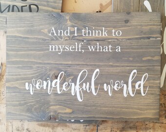 What a wonderful world