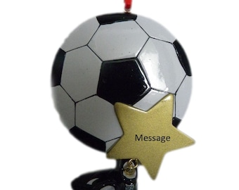 Soccer Ball Ornament, Personalized Christmas Ornament, Ornament, Soccer Ball, Personalized, Soccer Star