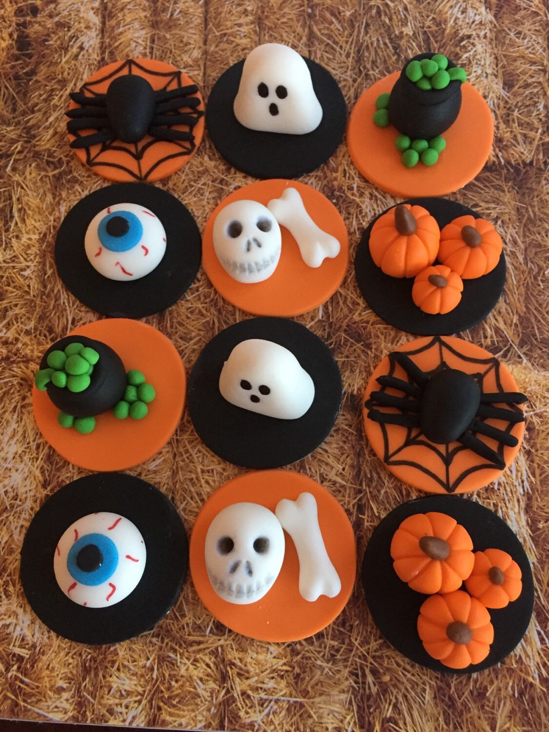 Fondant Halloween Cupcake Toppers
