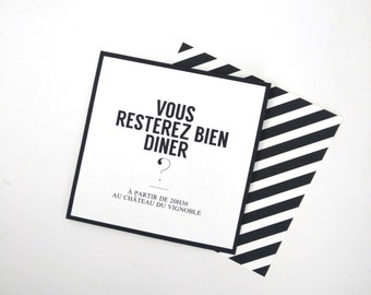 Wedding announcement modern minimal kraft