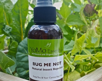 BUG ME NOT Organic All Natural Insect Repellent For People & Dogs. Fleas, Mosquitos, Ticks Chemical Free