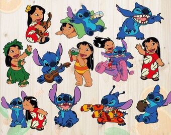 Lilo And Stitch Svg, Stitch Cutfiles, Lilo And Stitch Svg, Dxf, Eps & Png Clipart, Lilo and stitch for Cricut, Silhouette, Ohana svg