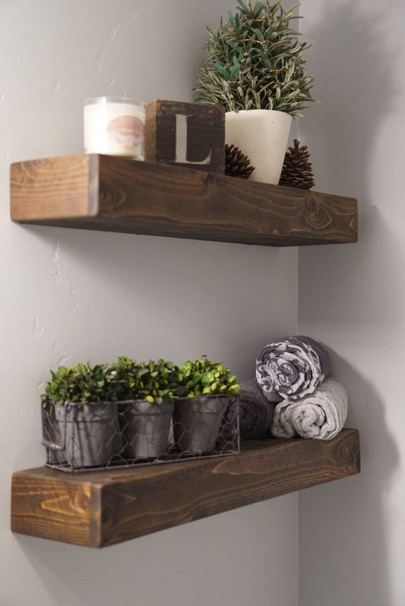 Free Shipping ANY Dimension Rustic floating shelf Cedar wood