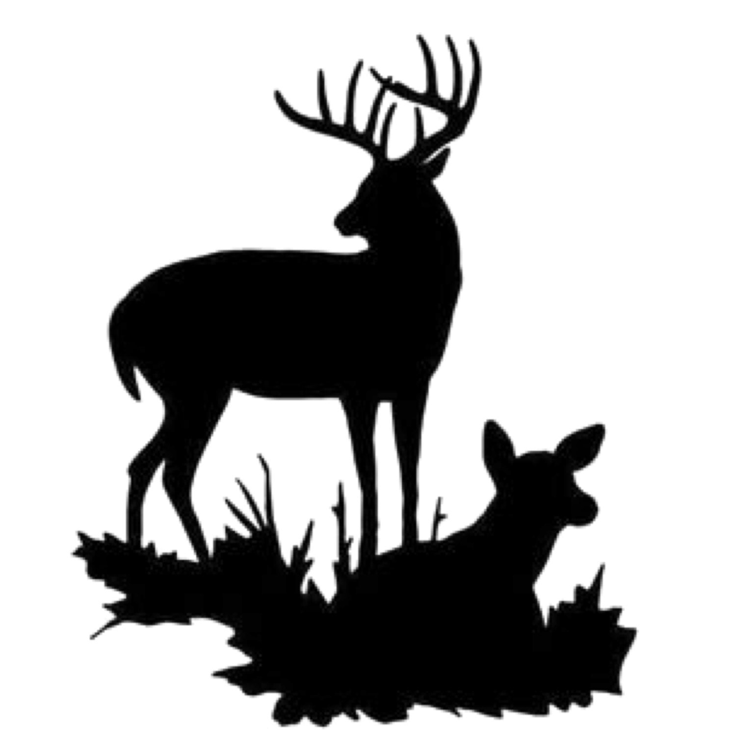 Pack of 3 Buck and Doe Stencils Made from 4 Ply Mat Board
