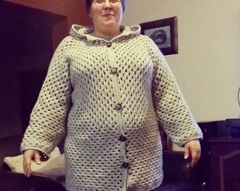 Granny Cardi with Hoody