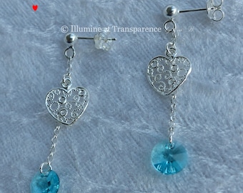 Earrings crystal earrings Swarovski Elements and Silver 925/1000em