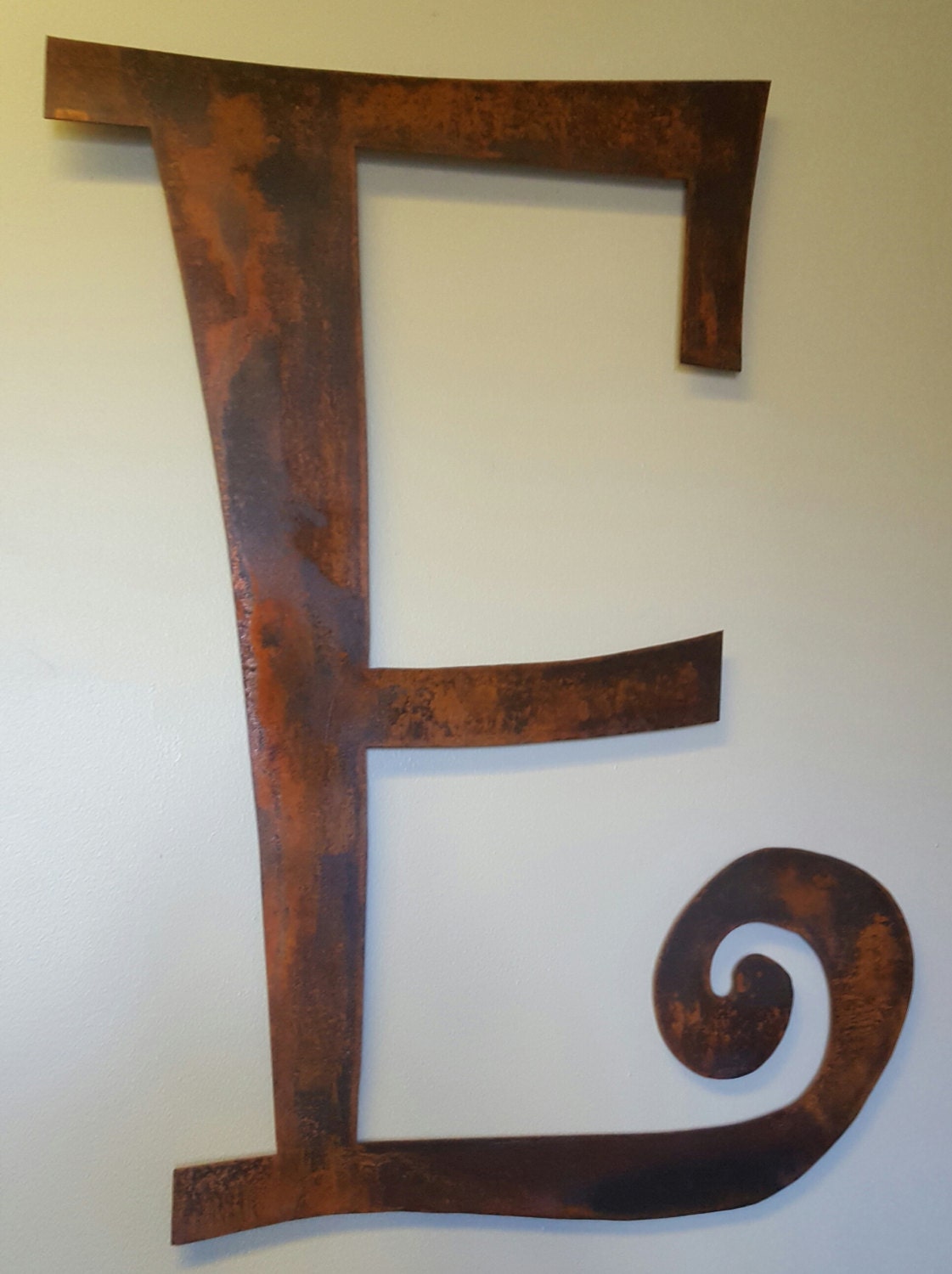 Metal monogram metal letters for wall single metal Initial