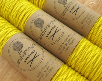 Artisan wool. Yellow