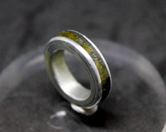 polished natural citrine gemstone ring