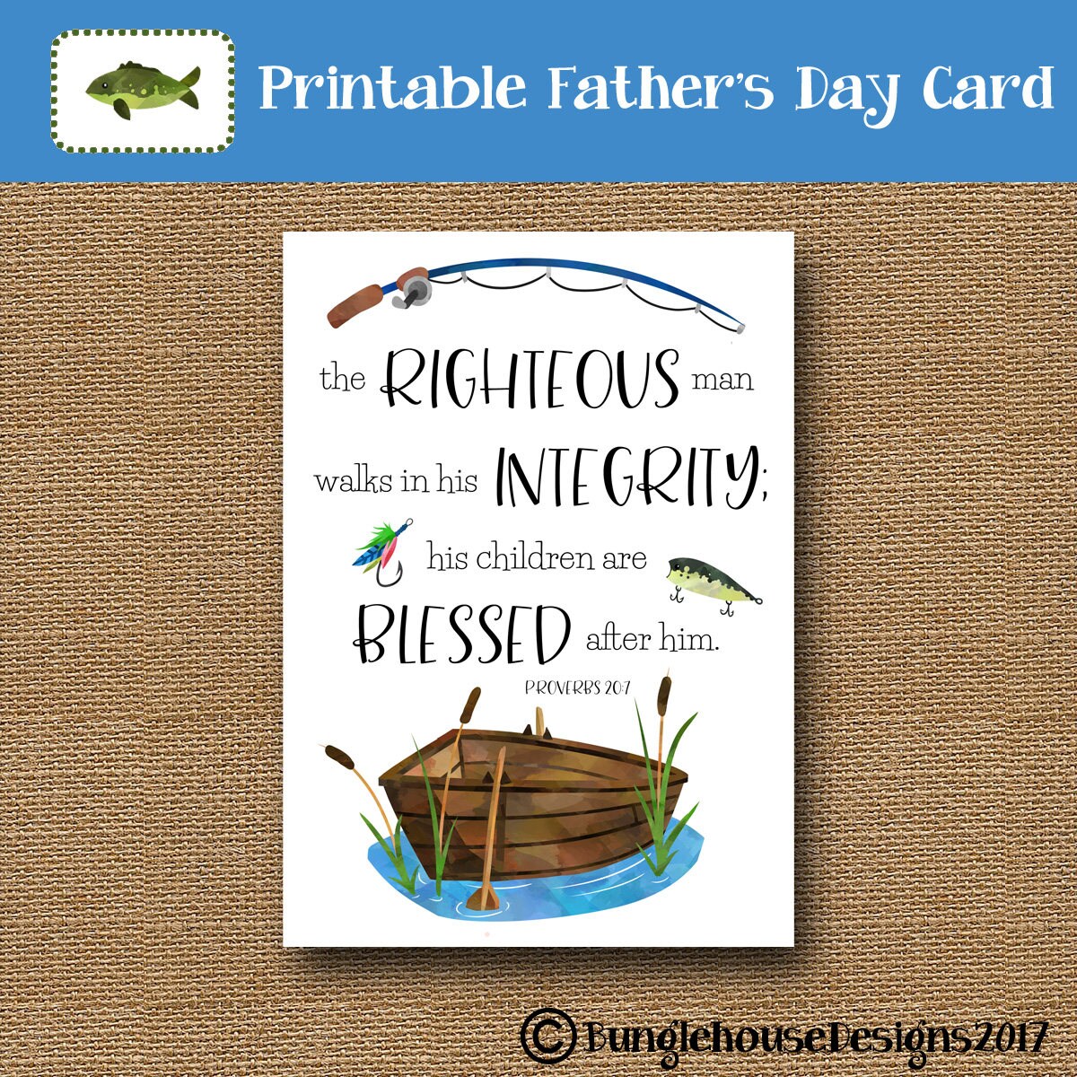 Printable Father s Day Card Christian Father Scripture