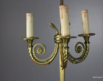 French Brass Standard Lamp