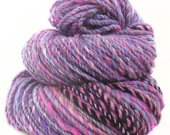 handdyed handspun superwash Merino wool tencel yarn