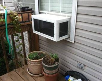 Kitty Peeper Cat Window Patio Catio Solarium (Large model) 24" wide.