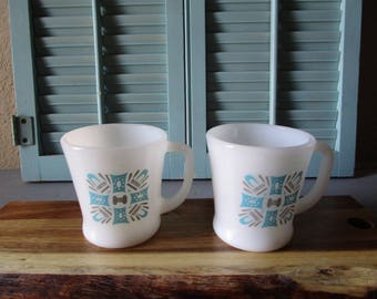 Fire King Blue Heaven Coffee Mugs