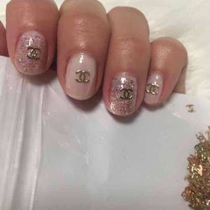 100 pcs Nail Art 3D Nail Design Gold color -