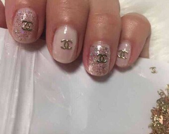 100 pcs Nail Art 3D Nail Design Gold color -