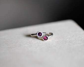 Pink Tourmaline Ear Cuff Sterling Silver