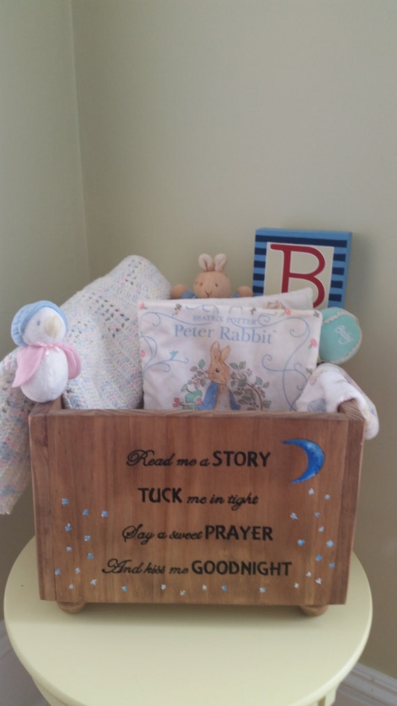 Book box Book baby shower Nursery decor New baby gift Moon