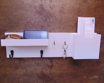 Coat Hooks - Mail Holder - Key Hooks - Entryway Organizer
