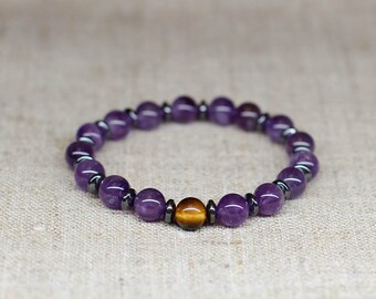 Amethyst jewelry Amethyst bracelet Gemstone jewelry Anniversary gift for girlfriend gift for wife birthday gift for sister gift for mom gift