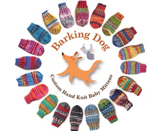 Made to Order Hand Knit Thumbless Baby Mittens. With or Without String. Newborn to 24 Months