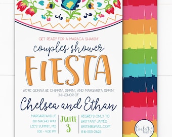 Fiesta Bridal Shower Invitation - Fiesta Couples Shower Invitation - Mexican Fiesta Invitation - Mexican Couples Shower - Fiesta Mexican