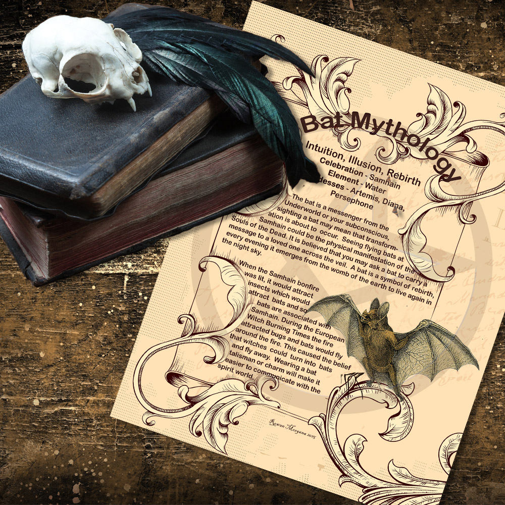 BAT MYTHOLOGY Digital Download Book of Shadows Page